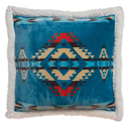 Carstens Turquoise Southwest Plush Sherpa Pillow/Throw weis-western-wear