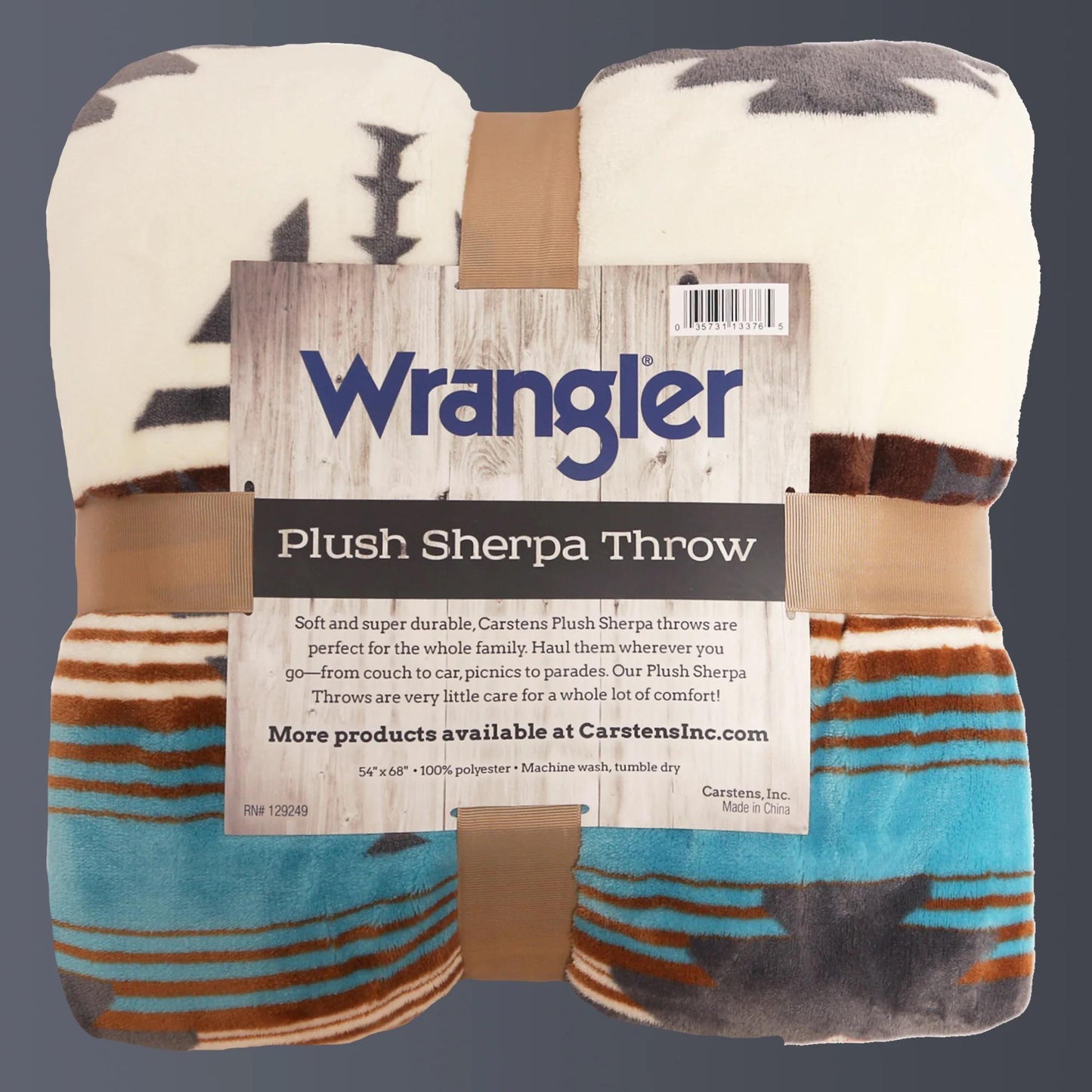 Carstens Wrangler® Lone Mountain Plush Sherpa Throw JW230