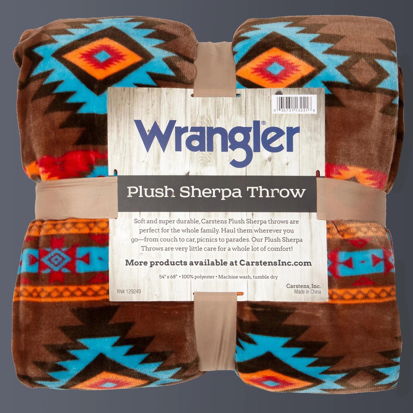 Carstens Wrangler® Southwest Horizon Plush Sherpa Throw JW199