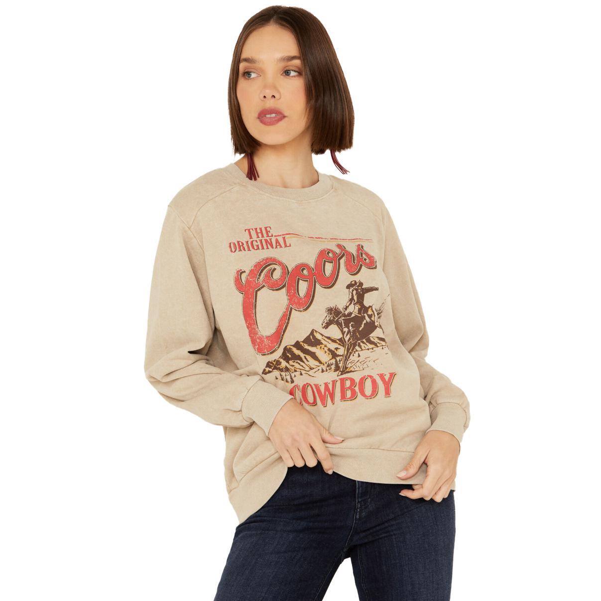 Changes Women's Coors OG Coors Cowboy Graphic Crewneck Sweatshirt 47-221-213