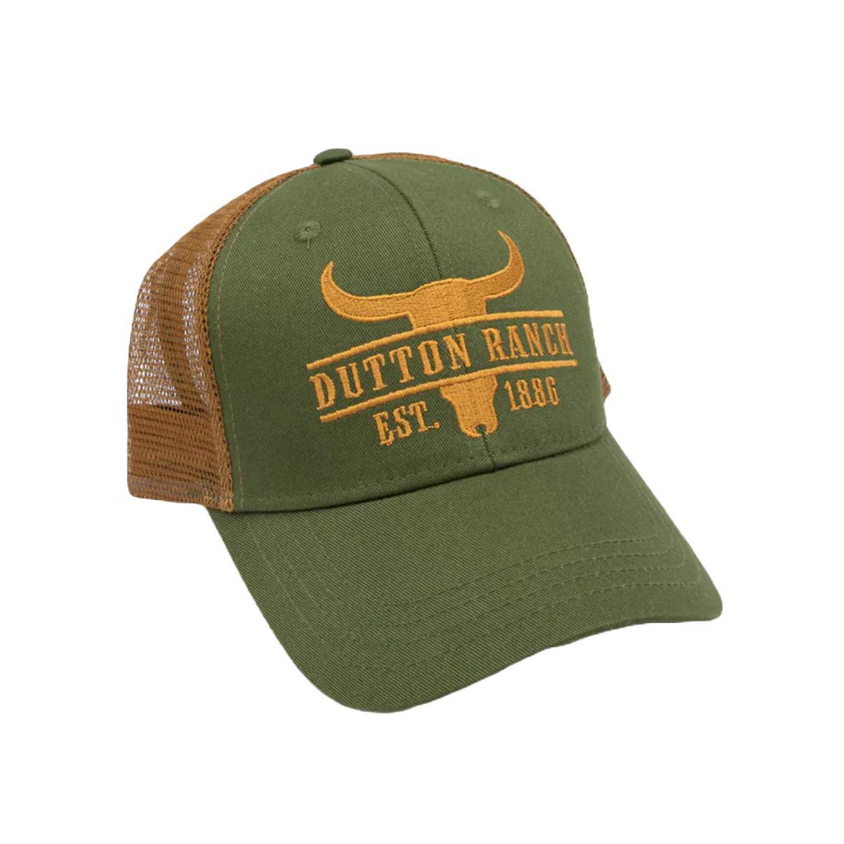 Changes Yellowstone Men's Dutton Ranch Steerhead Green/Gold Trucker Hat 66-656-193