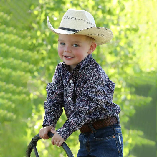 Cinch Infant Paisley Print Long Sleeves Purple