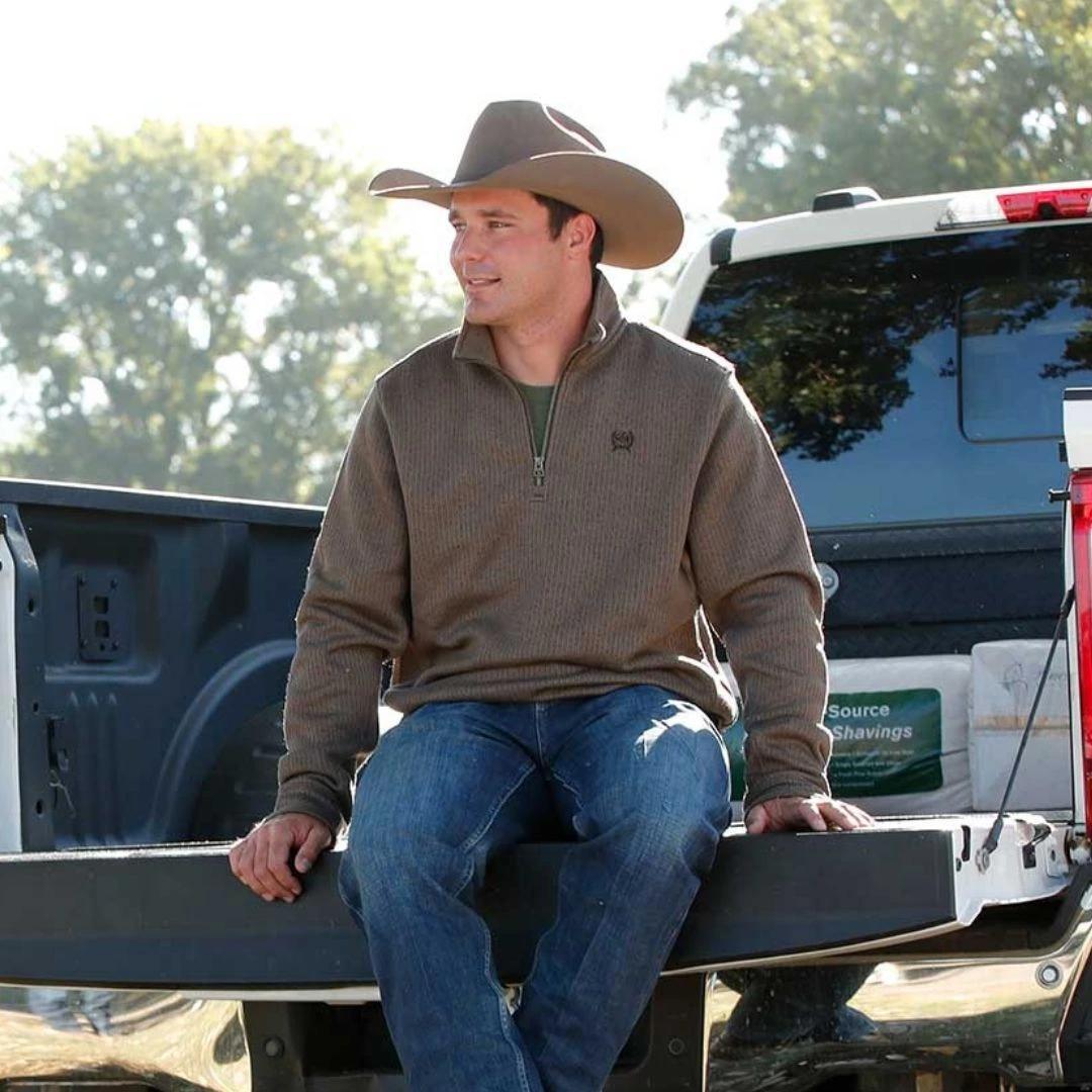 Cinch Men's 1/4 Zip OW25 Pullover Sweater weis-western-wear