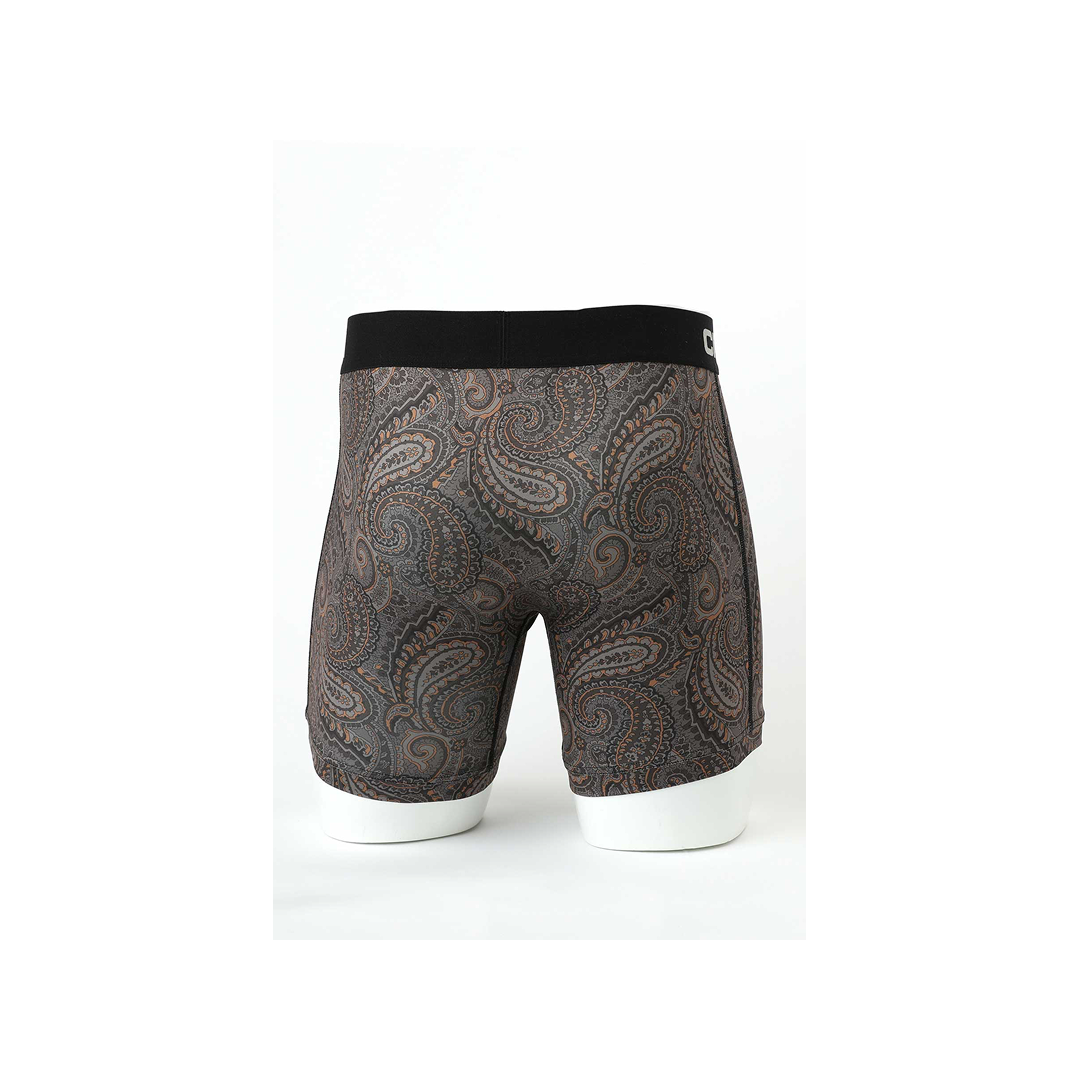 Cinch Men's 6” Paisley Boxer Brief 9/25 -Brn weis-western-wear