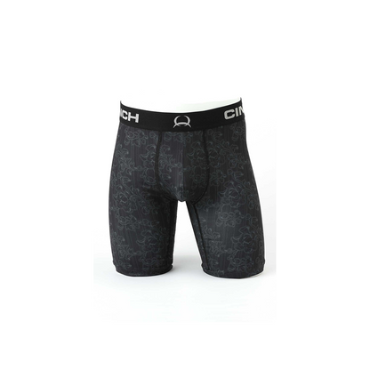 Cinch Men's 9” Floral Boxer Brief 9/25 -Blk weis-western-wear
