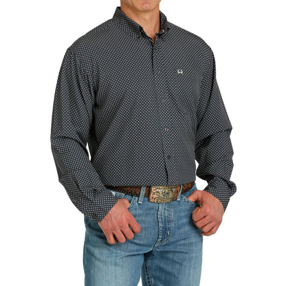 Cinch Men's ArenaFlex Geo Print Button Up Long Sleeve Shirt MTW1862031