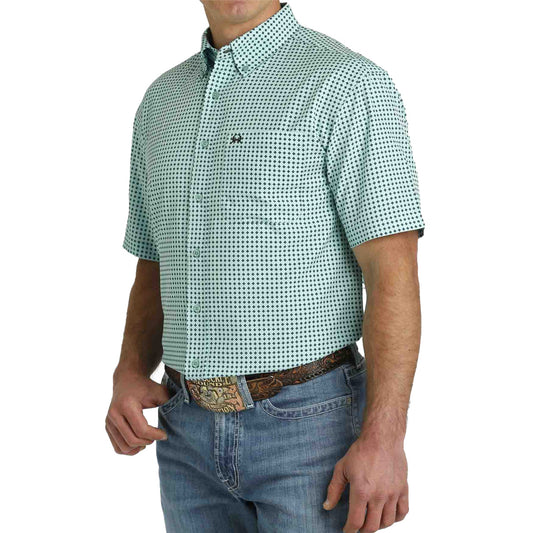 Cinch Men's ArenaFlex Geo Print Short Sleeve Button Down Western Shirt MTW1704145