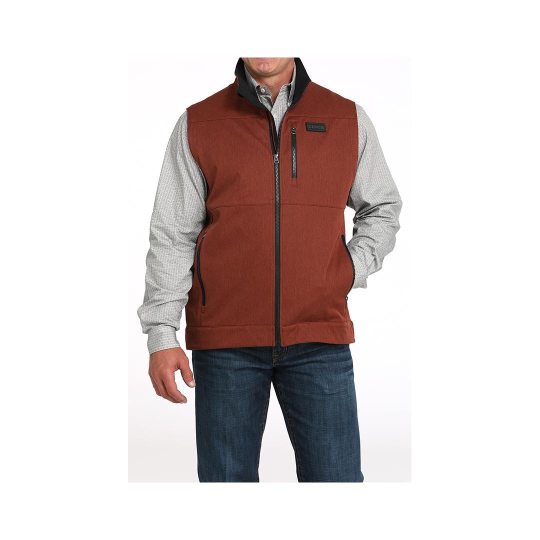 Cinch Men's Bonded Soft-Shell Vest Red weis-western-wear