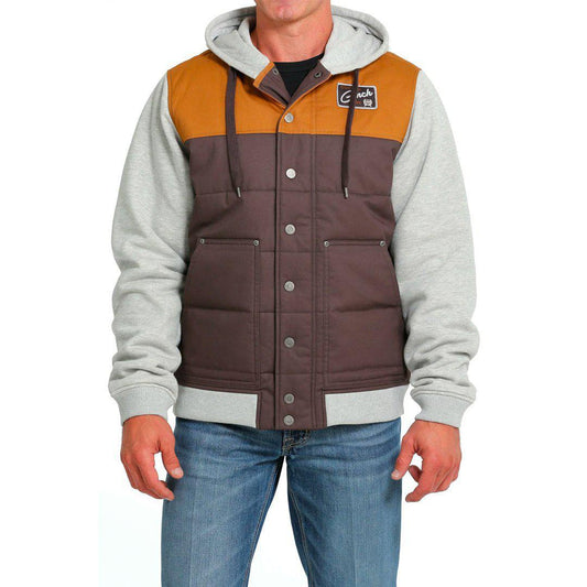 Cinch Men's Brown/Tan Hooded Jacket