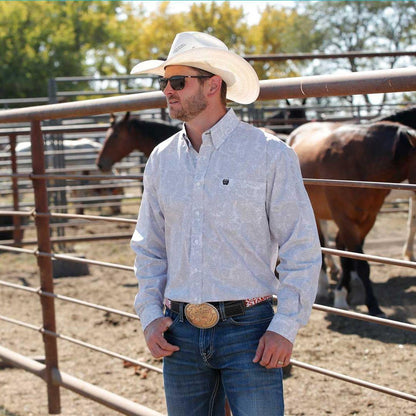 Cinch Men's Button Up Long sleeves Shirts MTW1105984 weis-western-wear