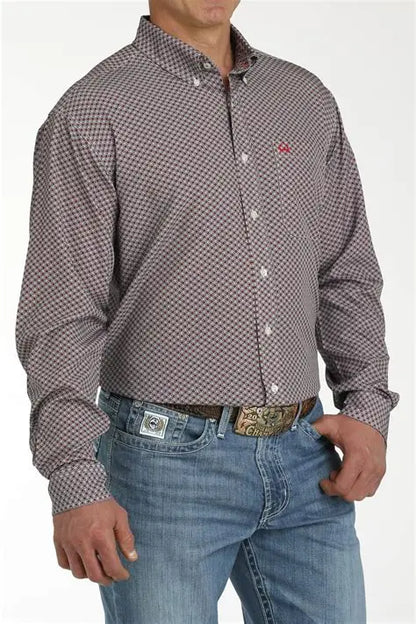 Cinch Men's Geo Floral Print Button Up Shirt weis-western-wear