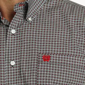 Cinch Men's Geo Floral Print Button Up Shirt