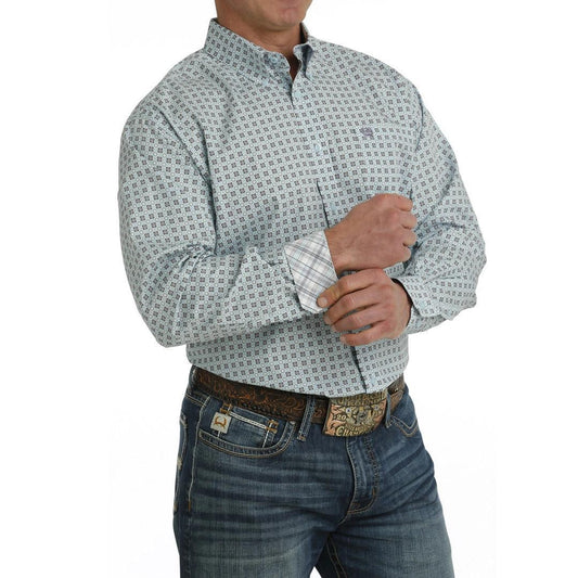 Cinch Men's Geometric Print Long Sleeve
