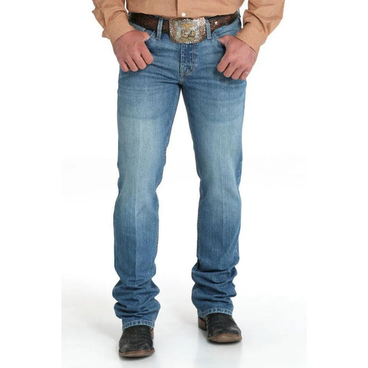 Cinch Men's IAN Mid Rise,Slim, Boot cut Jeans weis-western-wear