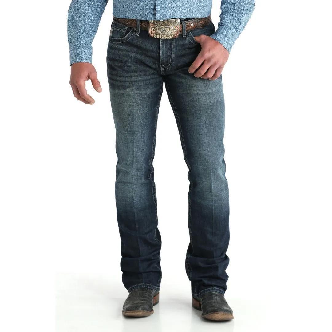 Cinch Men's Ian Mid-Rise, Slim Boot Cut Jeans Dark Stone weis-western-wear