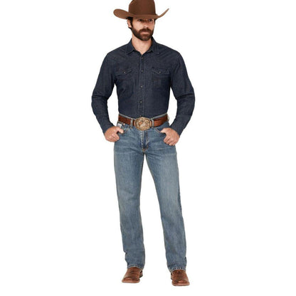 Cinch Men's Jeans White Label Mid Rise Relaxed Waist Straight Leg weis-western-wear