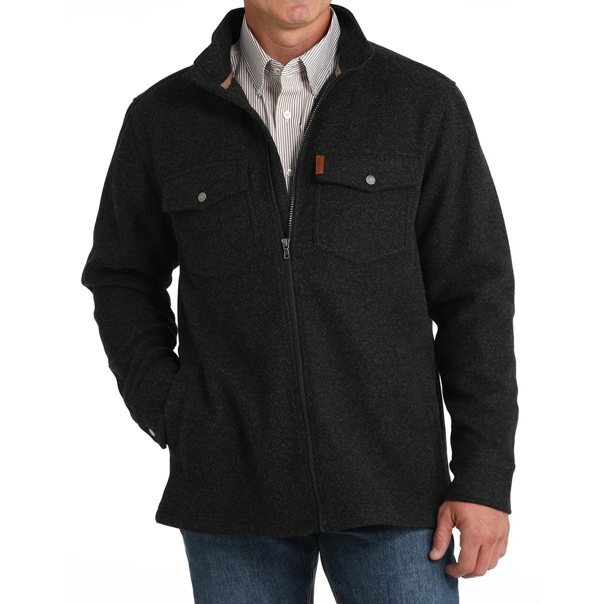 Cinch Men's Knit Shirt Jacket Black MWJ1907001