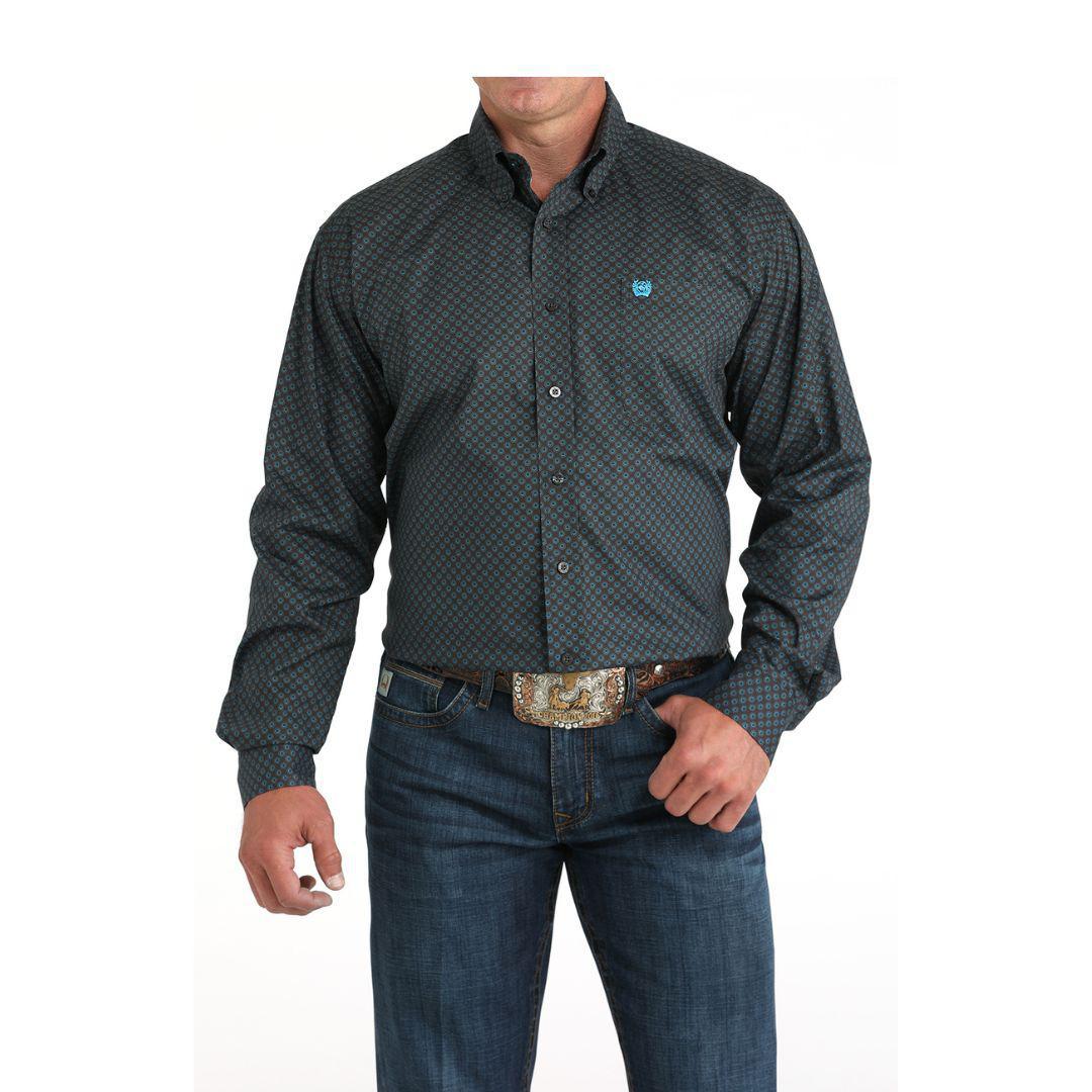 Cinch Men's L/S Button Down print shirt classic fit weis-western-wear