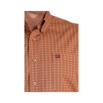 Cinch Men's Long Sleeve Button Down Shirt Rust w/ Pattern weis-western-wear
