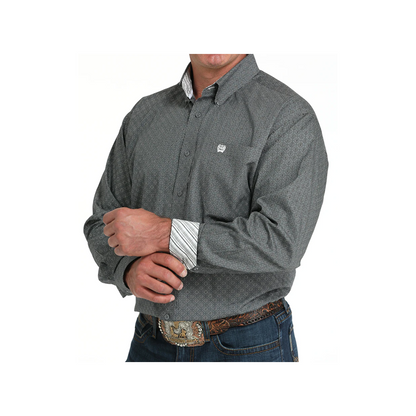 Cinch Men's Long Sleeve Button Down Western Shirt Grey weis-western-wear
