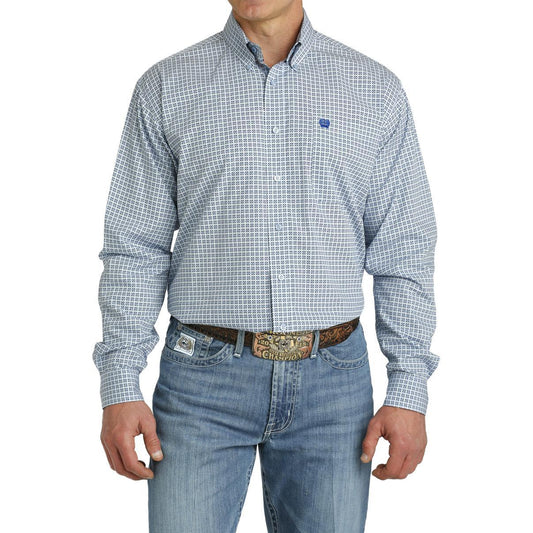Cinch Men's Long Sleeve Light Blue Shirt