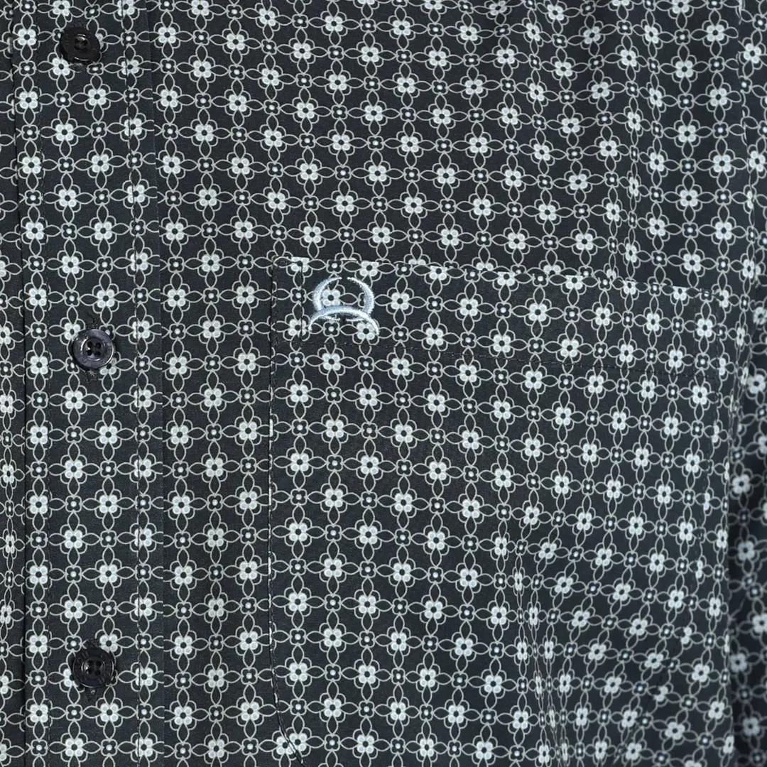 Cinch Men's Navy ArenaFlex Short Sleeve Print Button Down Shirt