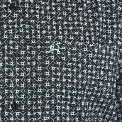 Cinch Men's Navy ArenaFlex Short Sleeve Print Button Down Shirt