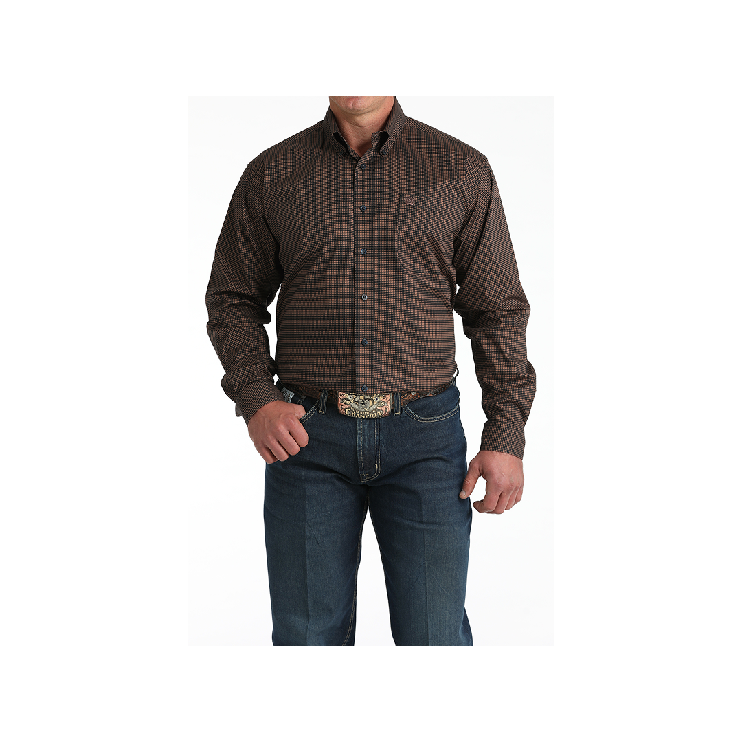 Cinch Men’s Navy Print Classic Fit Long Sleeve Western Shirt weis-western-wear