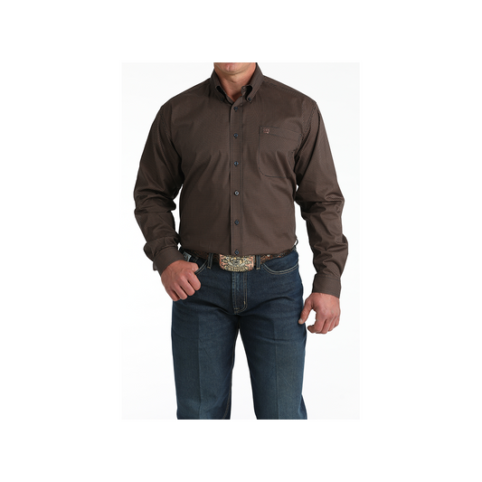 Cinch Men’s Navy Print Classic Fit Long Sleeve Western Shirt weis-western-wear