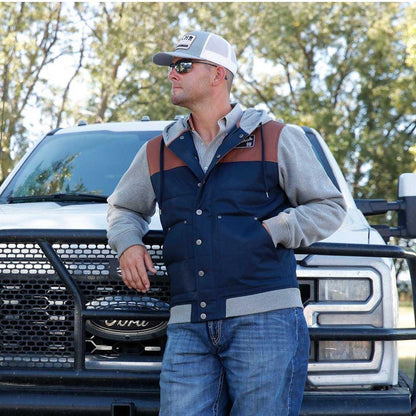 Cinch Men's OW25 Blue/Grey Canvas Hoodie Jacket weis-western-wear