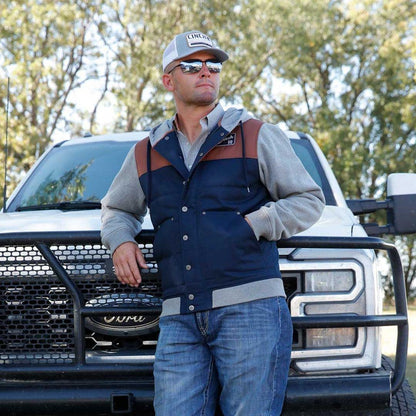 Cinch Men's OW25 Blue/Grey Canvas Hoodie Jacket weis-western-wear