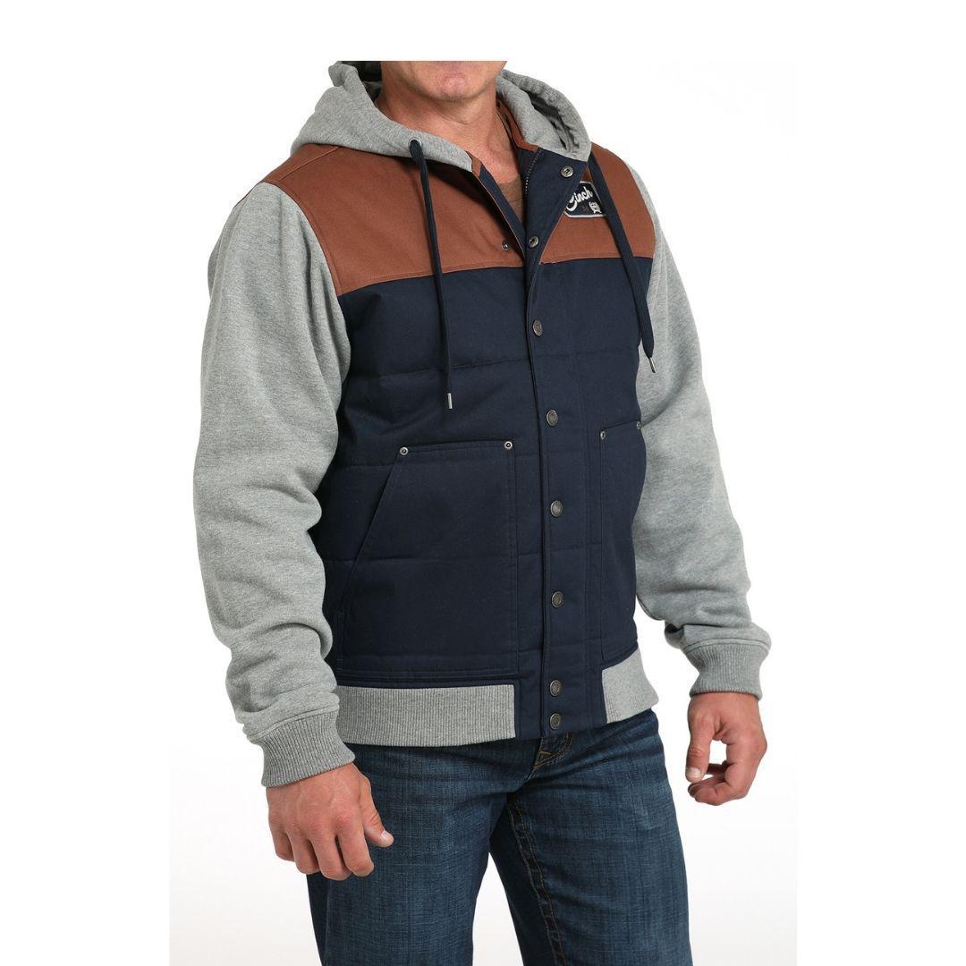 Cinch Men's OW25 Blue/Grey Canvas Hoodie Jacket weis-western-wear