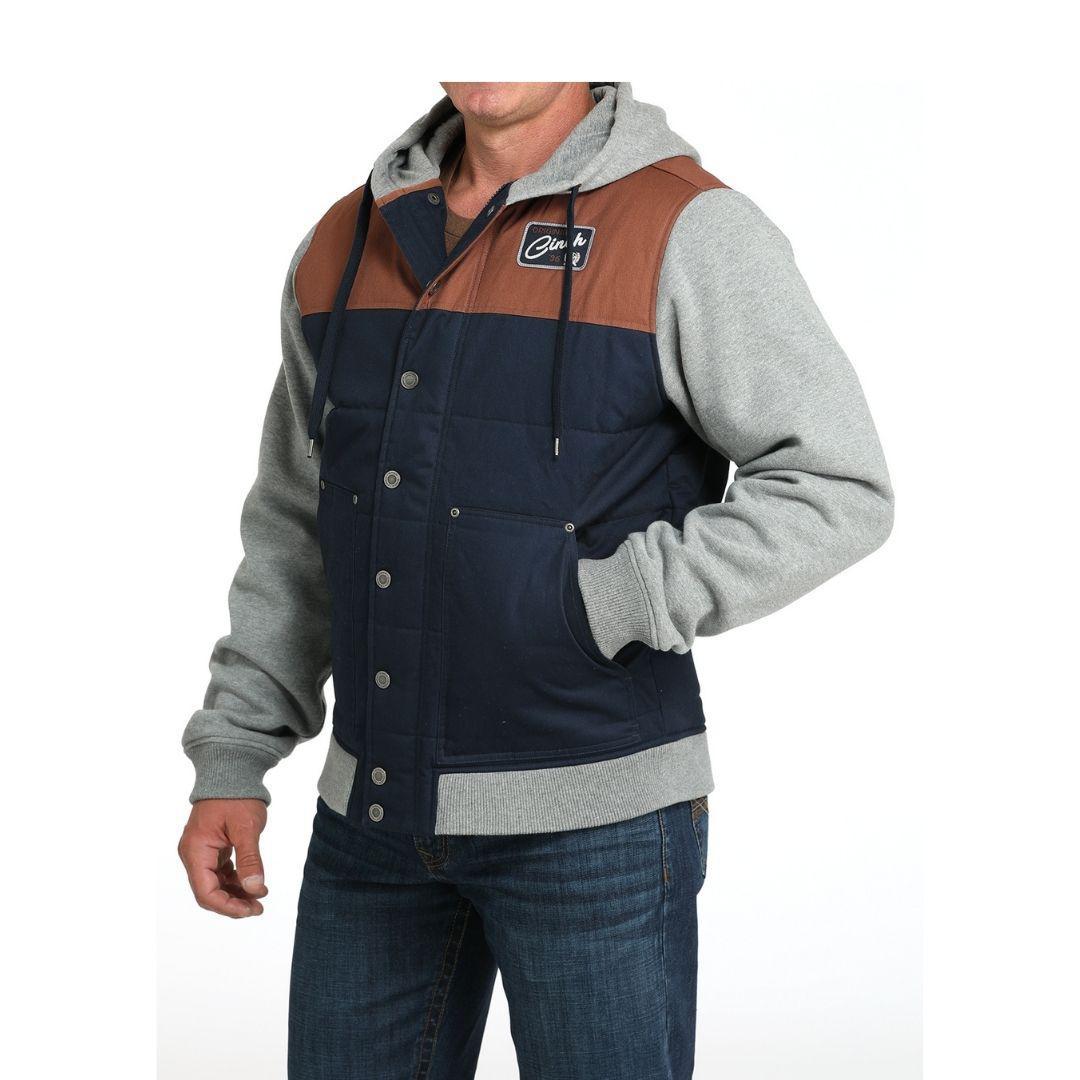 Cinch Men's OW25 Blue/Grey Canvas Hoodie Jacket weis-western-wear