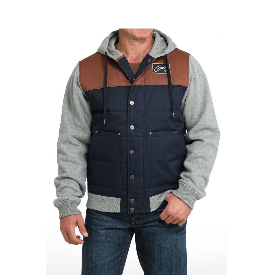 Cinch Men's OW25 Blue/Grey Canvas Hoodie Jacket weis-western-wear