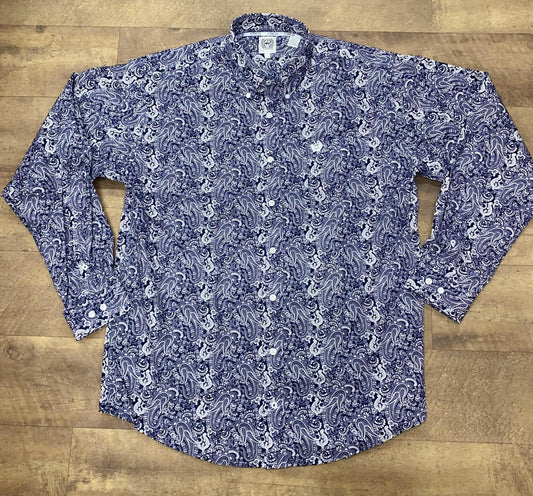 Cinch Men's Paisley Mulberry Long Sleeve Western Shirt