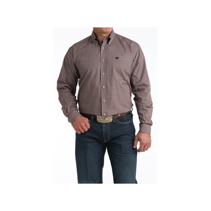Cinch Men's Pink Weave Print Long Sleeve Button Down Shirt weis-western-wear