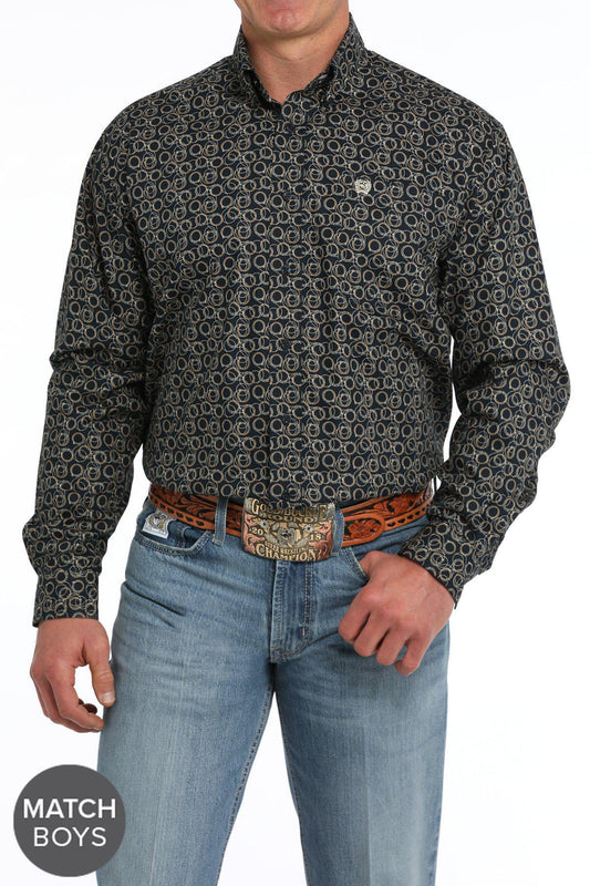 Cinch Men's Rope Western Shirt Button Down