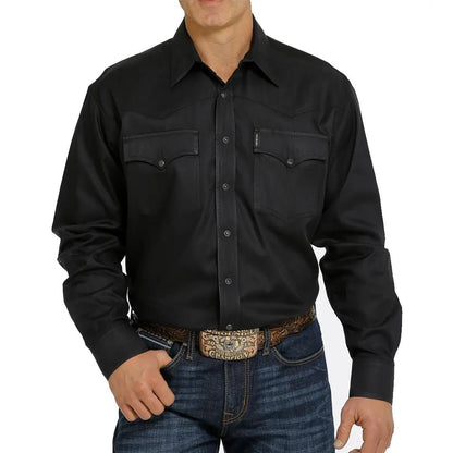Cinch Men’s Shirt Western Herringbone Western Snap Shirt MTW1681003 - Cinch