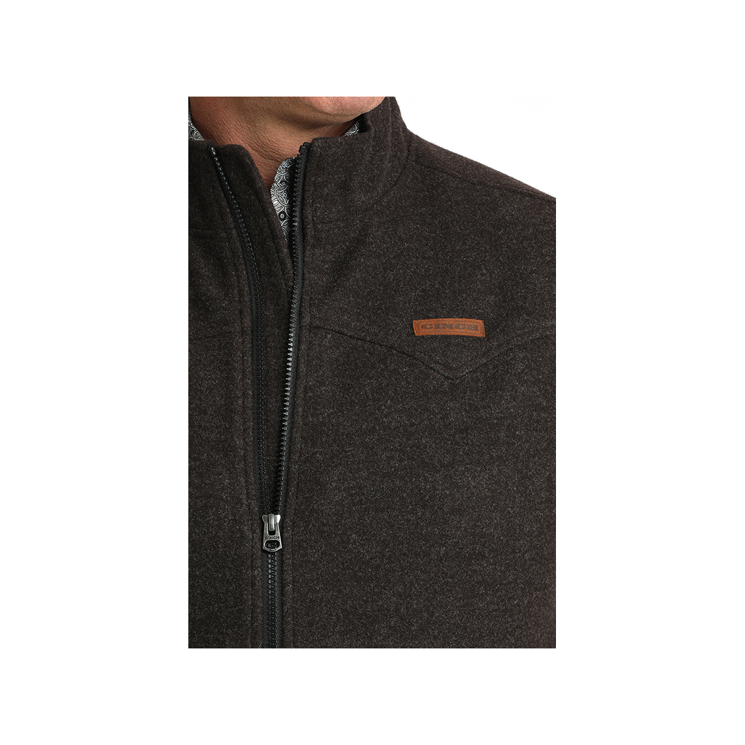 Cinch Men's Soft Fleece Brown Vest weis-western-wear