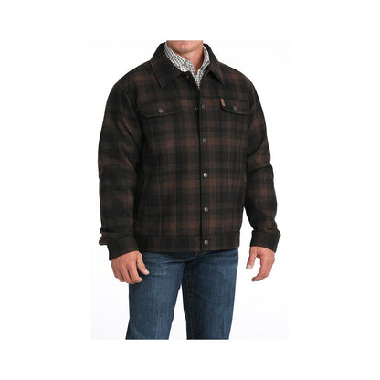 Cinch Men's Trucker Brown Plaid Jacket weis-western-wear