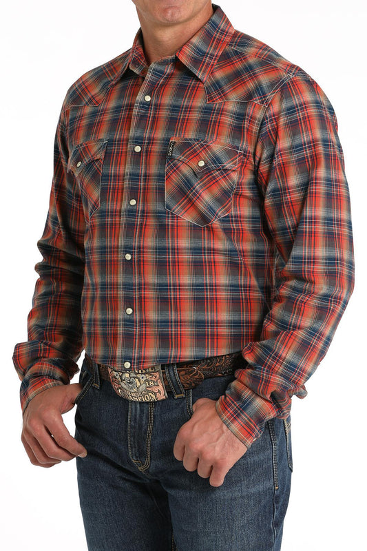 Cinch Mens Modern Fit Long Sleeve Snap Shirt