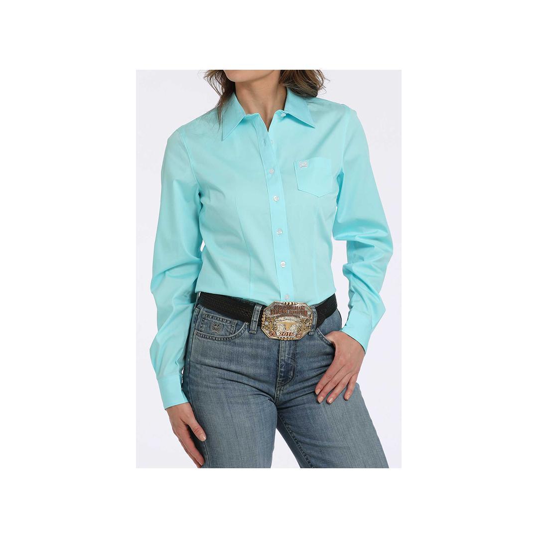 Cinch Women's Solid Colour Long Sleeve Button Up Shirt