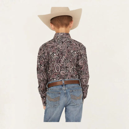 Cinch Boy's Paisley Button-Down Western Shirt Multi