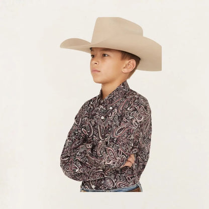 Cinch Boy's Paisley Button-Down Western Shirt Multi