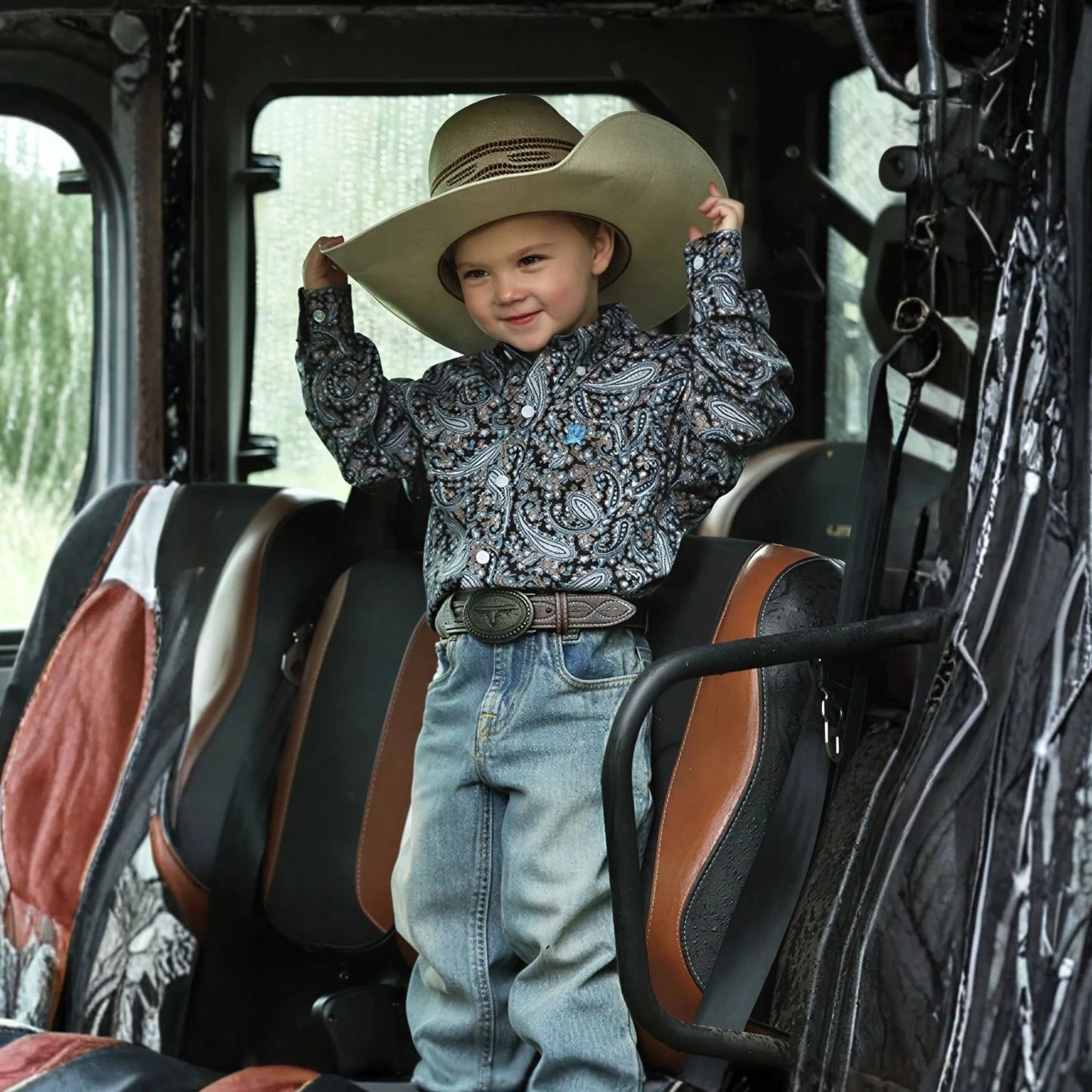 Cinch Toddler Black Paisley Print