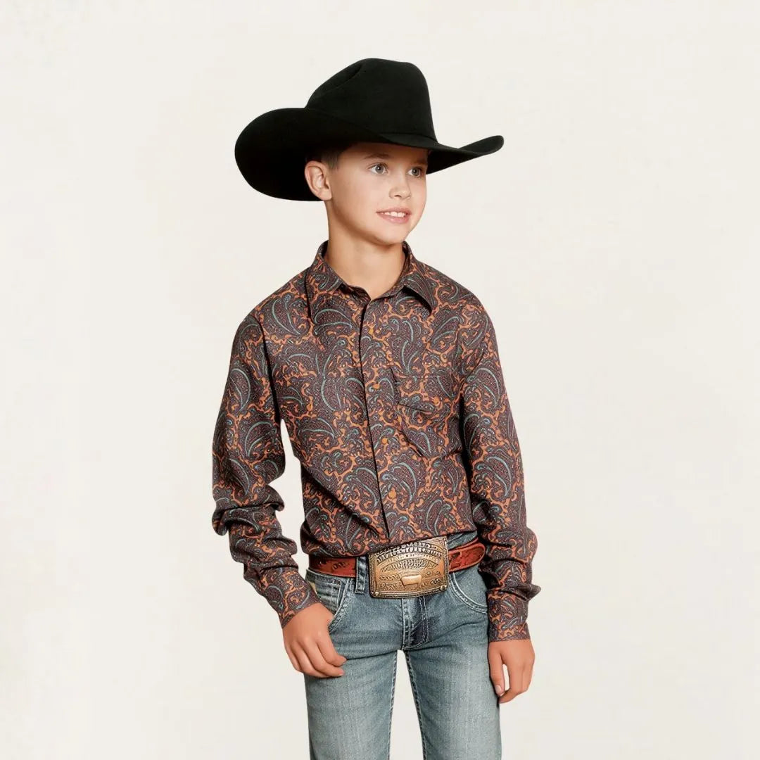 Cinch Boy's Western Long Sleeve Shirt