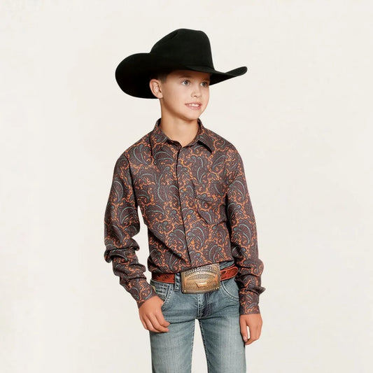 Cinch Boy's Western Long Sleeve Shirt