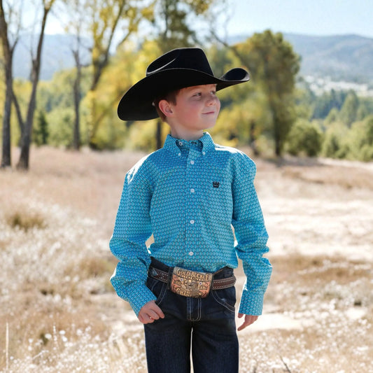 Cinch Boys Geo Print Long sleeves Western Shirt weis-western-wear