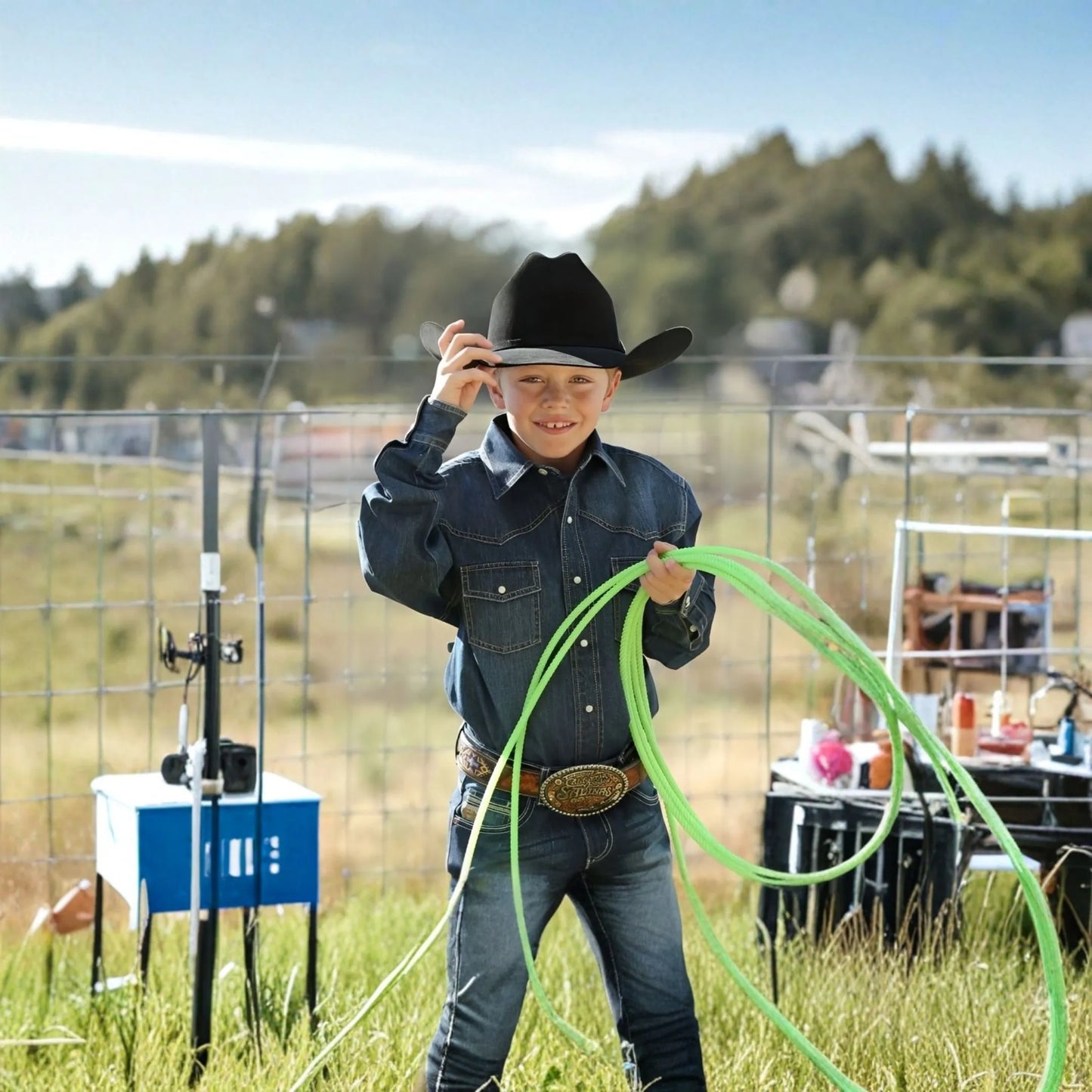 Cinch Boys Long sleeves snap Denim weis-western-wear