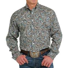 Cinch Brown Multi Paisley Western Shirt - Wrangler